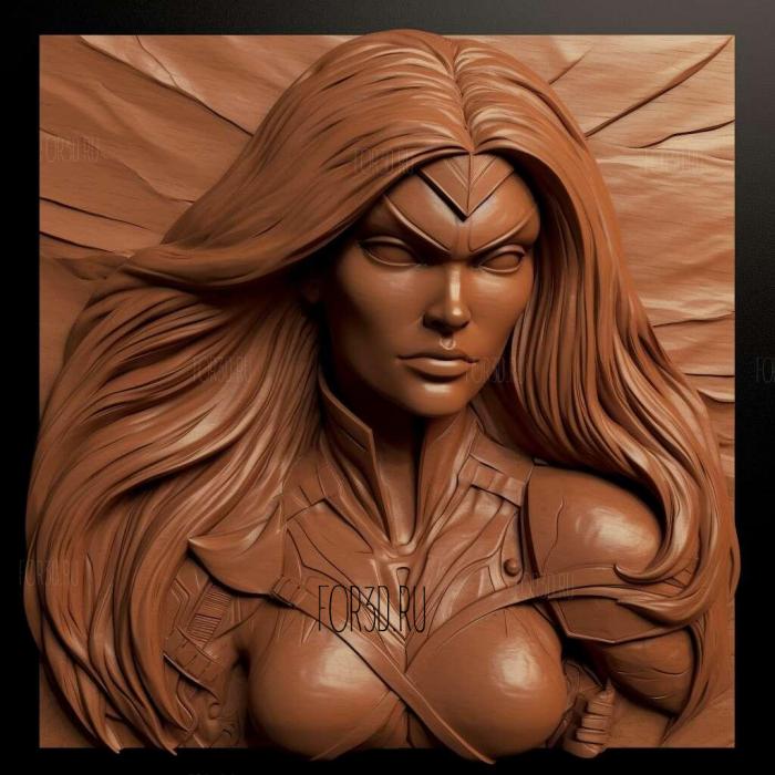 Jean Grey Marvel Universe 3 stl model for CNC