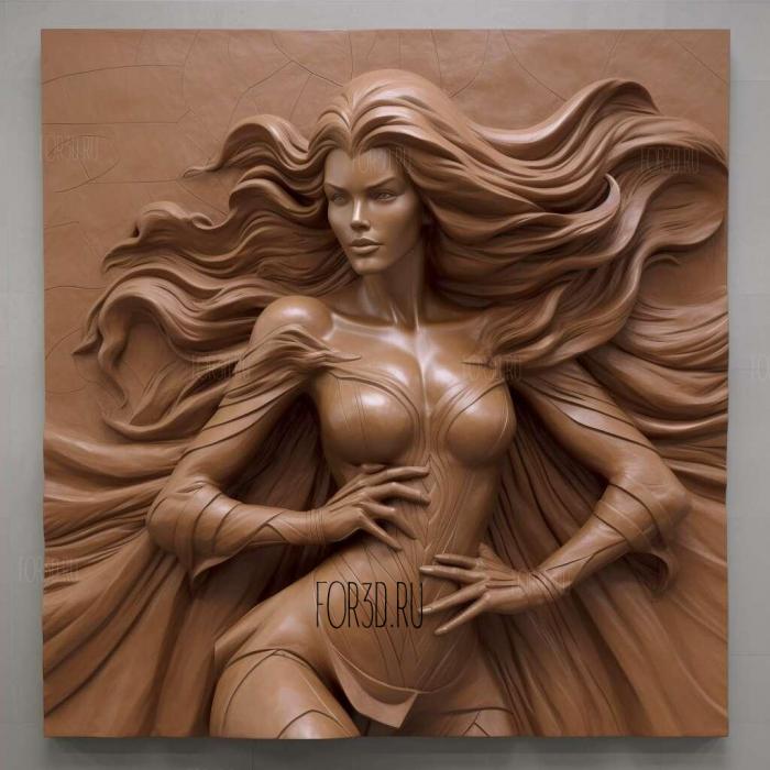 Jean Grey Marvel Universe 4 stl model for CNC