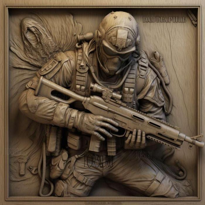 Call of Duty Modern Warfare 3 Defiance 1 stl model for CNC