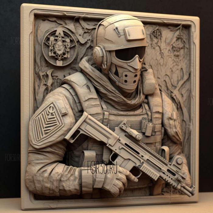 Call of Duty Modern Warfare 3 Defiance 4 stl model for CNC