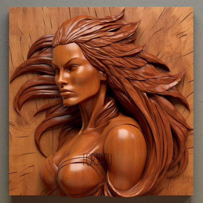 st Jean Grey Marvel Universe 1 stl model for CNC