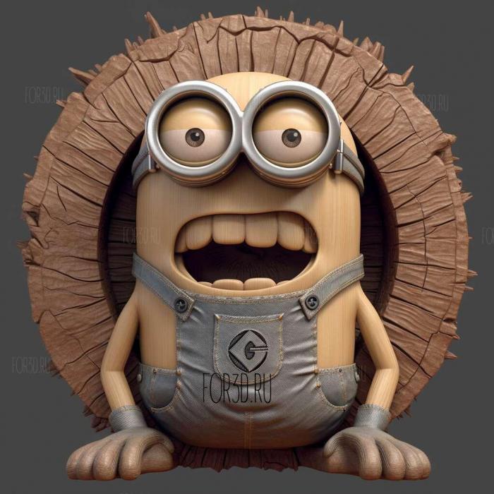 Minion Bob from Despicable Me 1 stl model for CNC