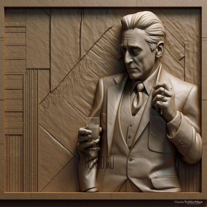 st Gordon Gekko the movie Wall Street 2 stl model for CNC