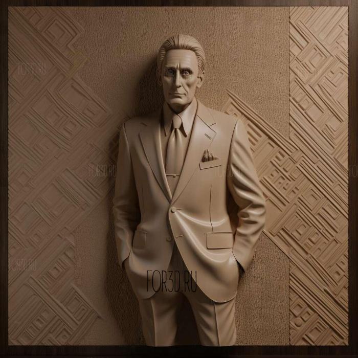 st Gordon Gekko the movie Wall Street 4 stl model for CNC