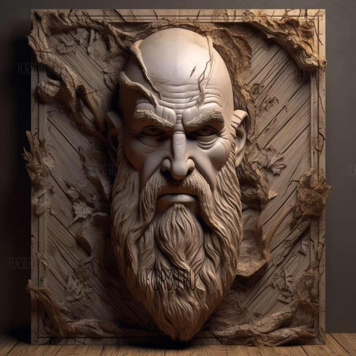 Kratos God of War 1 stl model for CNC