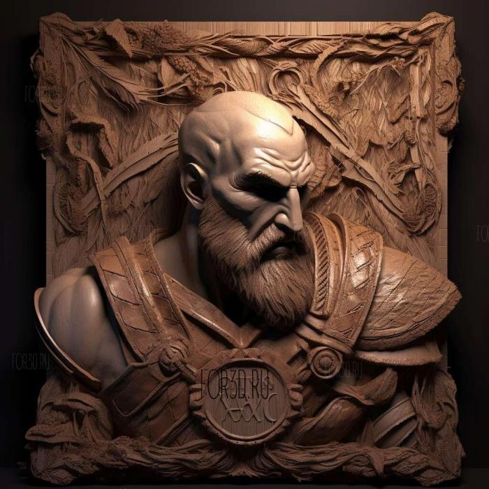 Kratos God of War 2 stl model for CNC