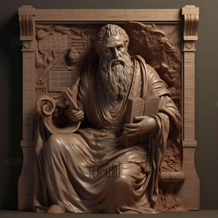 Moses The Ten Commandments by Charlton Heston 1 stl model for CNC