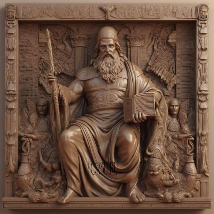 Moses The Ten Commandments by Charlton Heston 3 stl model for CNC