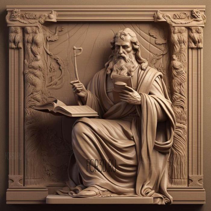 Moses The Ten Commandments by Charlton Heston 4 3d stl модель для ЧПУ