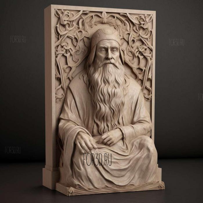 Dumbledore long plinth 2 stl model for CNC