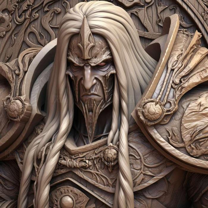 Arthas Menetil Warcraft World of Warcraft 3 stl model for CNC