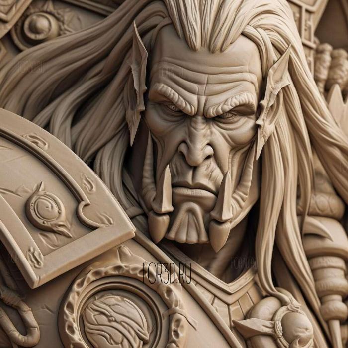 Arthas Menetil Warcraft World of Warcraft 4 stl model for CNC
