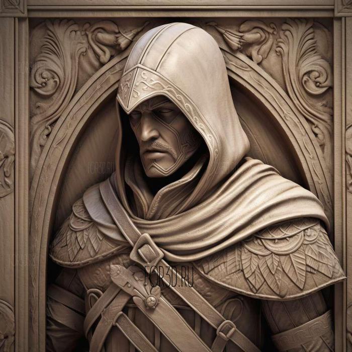 Ezio Auditore da Firenze Assassins Creed series 2 stl model for CNC