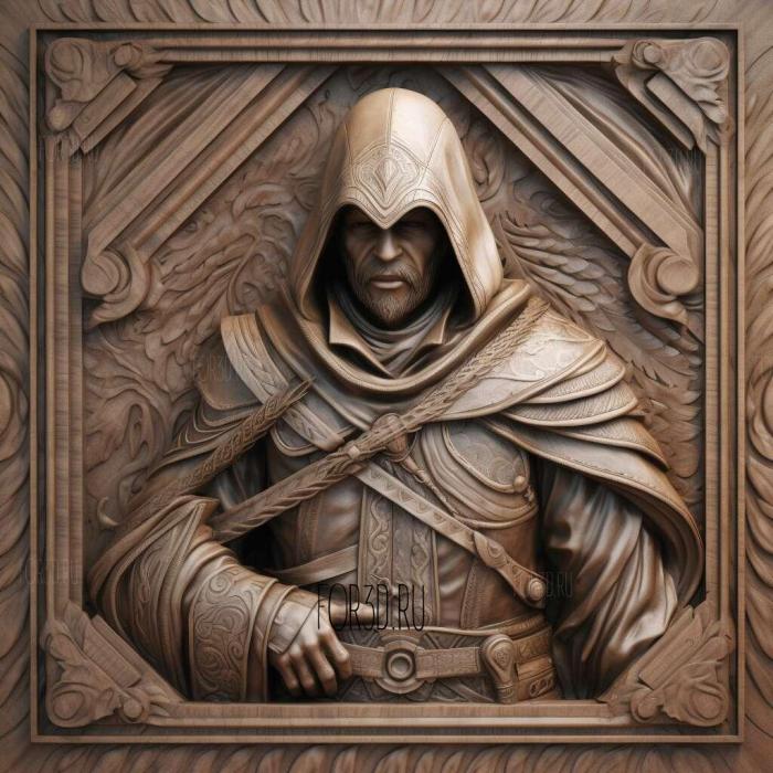 Ezio Auditore da Firenze Assassins Creed series 3 stl model for CNC