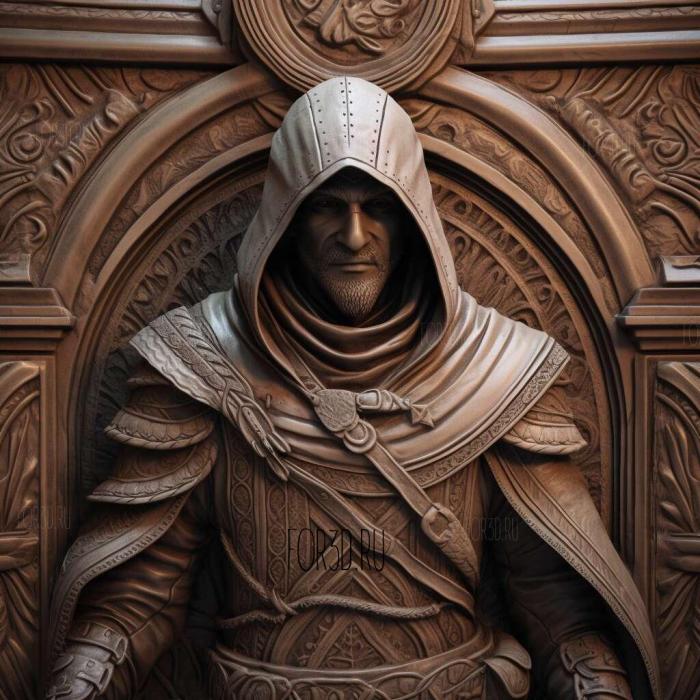 Ezio Auditore da Firenze Assassins Creed series 4 stl model for CNC