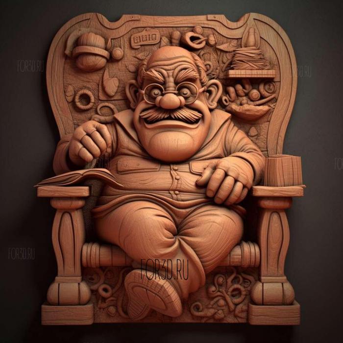 stl Uncle Grandpa series 4 stl model for CNC