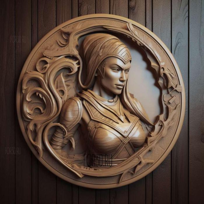 Kitana Mortal Kombat 1 stl model for CNC