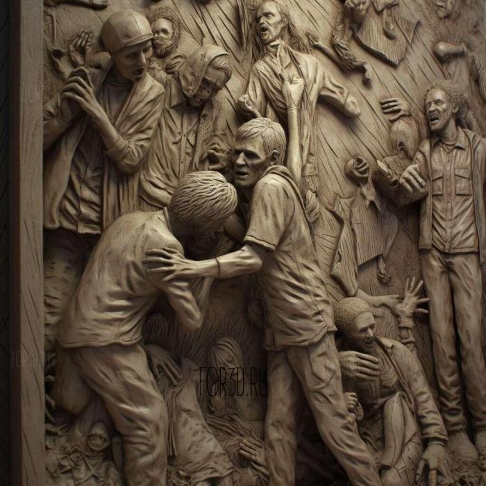 The Walking Dead Season Three 3 stl model for CNC