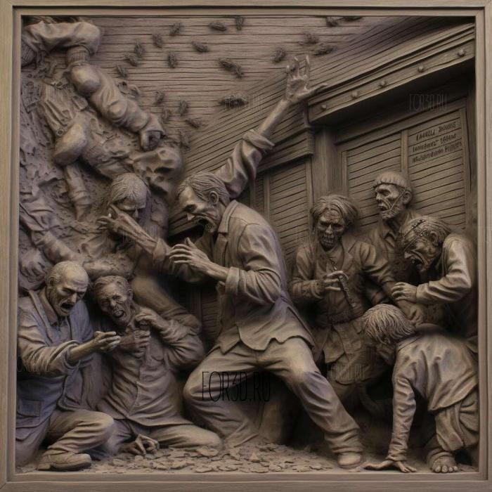 The Walking Dead Season Three 4 stl model for CNC