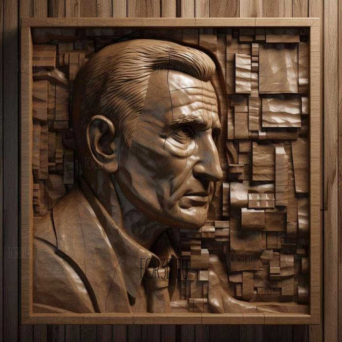 Oscar Schindler Schindlers List Liam Neeson 4 stl model for CNC