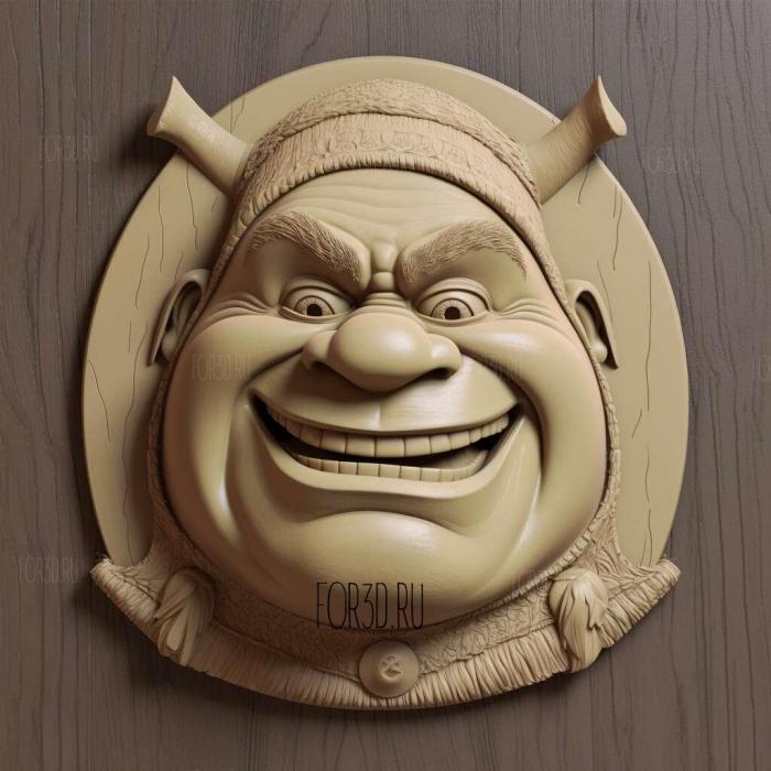 st Shrek FROM Shrek 2 stl model for CNC
