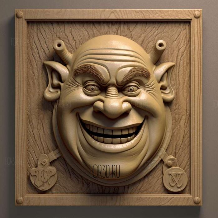 st Shrek FROM Shrek 3 stl model for CNC