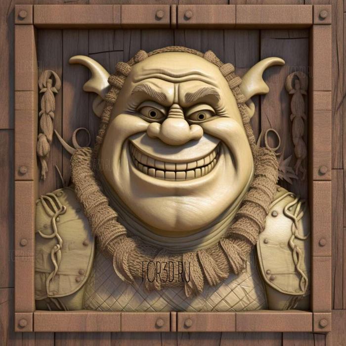 st Shrek FROM Shrek 4 stl model for CNC