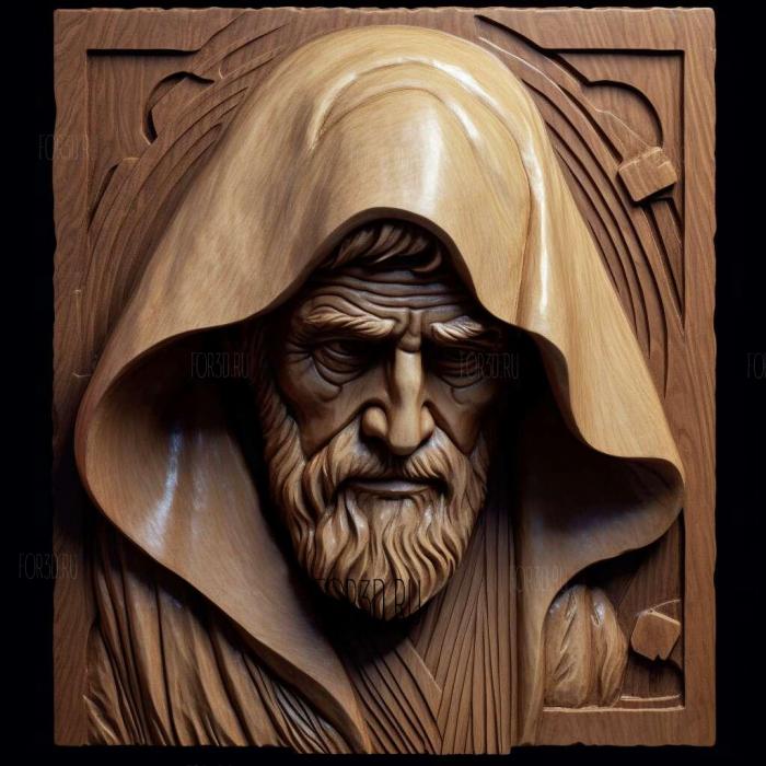 Obi Wan Kenobi Star Wars Episode IV New Hope Alec Guinn 4 stl model for CNC