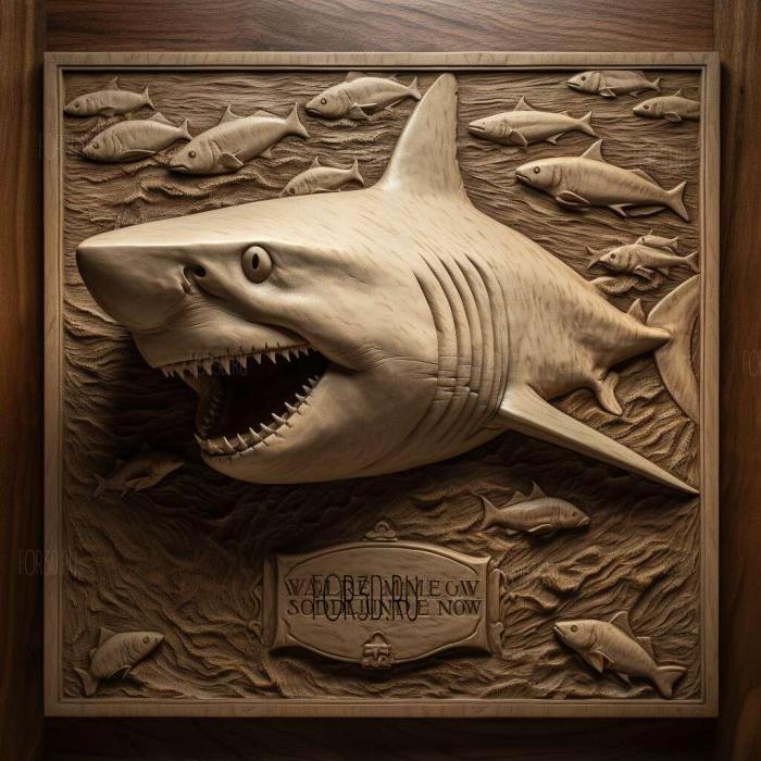 st Great White shark the movie Jaws 1 stl model for CNC