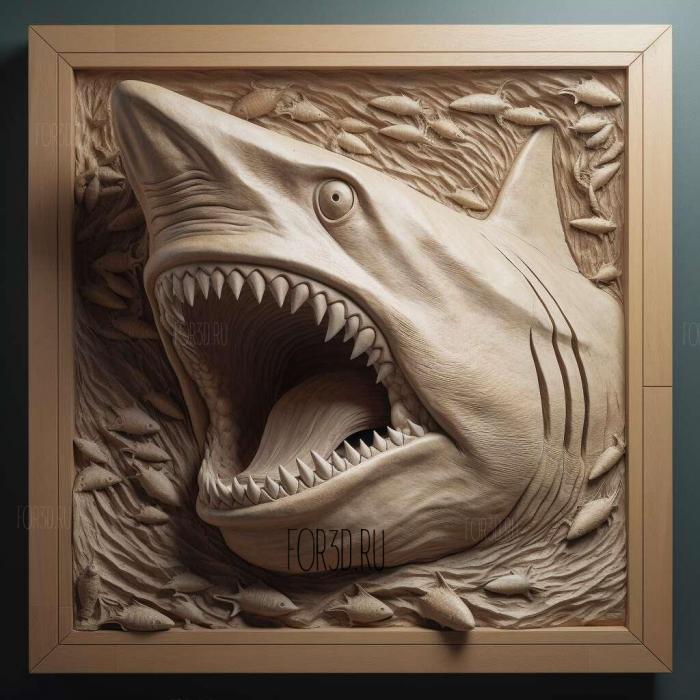 st Great White shark the movie Jaws 2 stl model for CNC