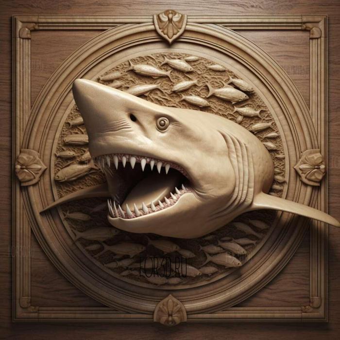 st Great White shark the movie Jaws 4 stl model for CNC