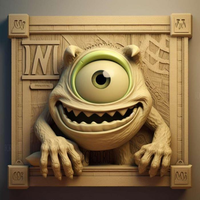 Mike Wazowski Monster University 1 3d stl модель для ЧПУ