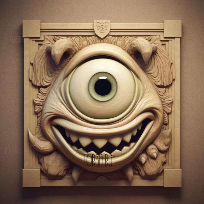 Mike Wazowski Monster University 2 stl model for CNC