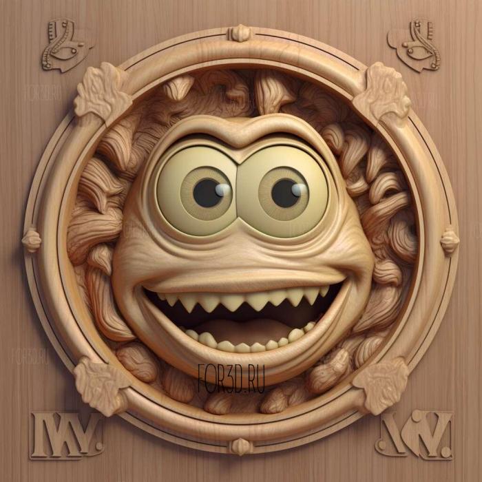 Mike Wazowski Monster University 4 stl model for CNC