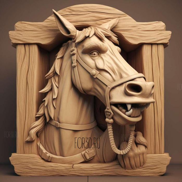 Dont hit with a hoof cartoon 3 3d stl модель для ЧПУ