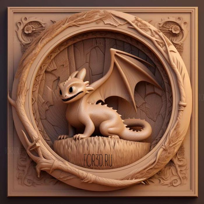 How to Train a Dragon 2 cartoon 4 stl model for CNC