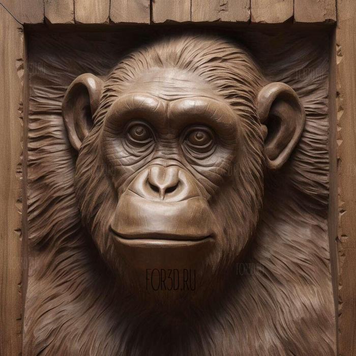 Rise of the Planet of the Apes movie 1 3d stl модель для ЧПУ