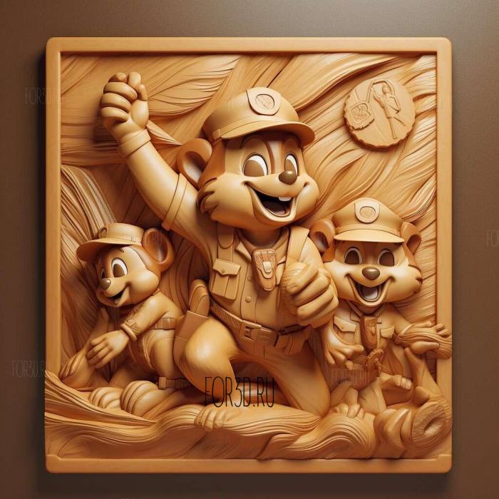 Chip n Dale Rescue Rangers TV series 4 stl model for CNC