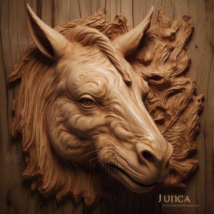Unicorn cat from Unicitti 1 stl model for CNC