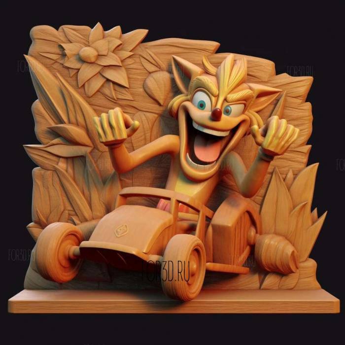 Crash Bandicoot Nitro Kart 3D 2 stl model for CNC