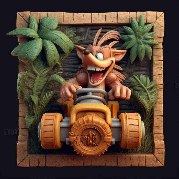 Crash Bandicoot Nitro Kart 3D 4 stl model for CNC