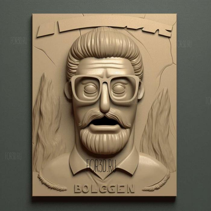 Bobs Burgers series 1 stl model for CNC