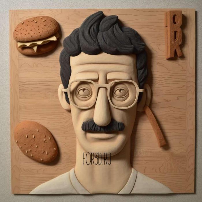 Bobs Burgers series 2 stl model for CNC