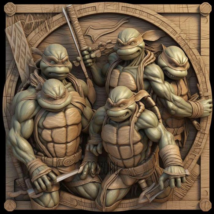 stl Teenage Mutant Ninja Turtles TV series 1 stl model for CNC