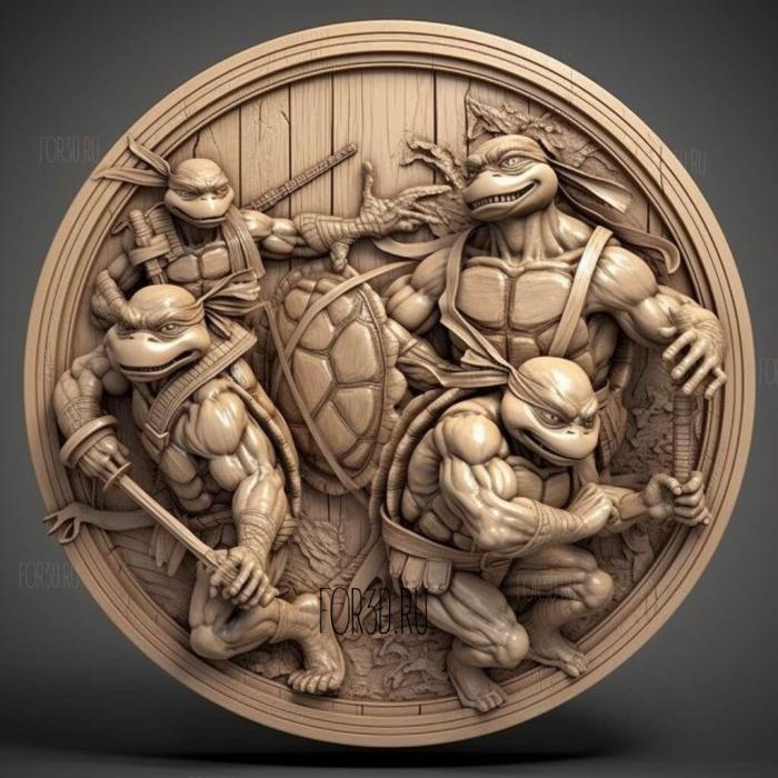 stl Teenage Mutant Ninja Turtles TV series 2 stl model for CNC