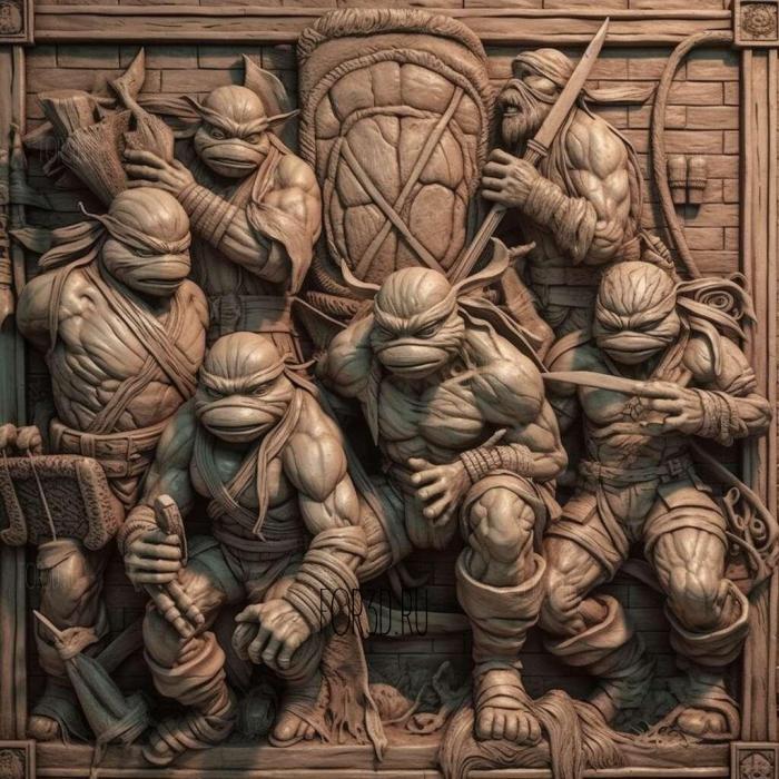 stl Teenage Mutant Ninja Turtles TV series 3 stl model for CNC