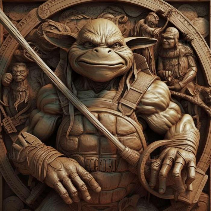 stl Teenage Mutant Ninja Turtles TV series 4 stl model for CNC