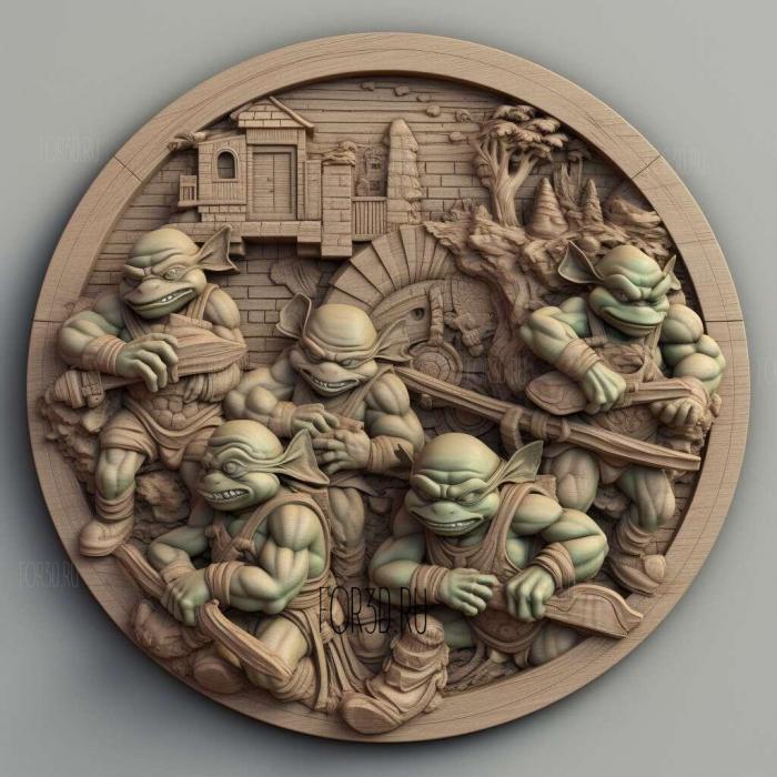 Teenage Mutant Ninja Turtles Danger of the Ooze 3 stl model for CNC