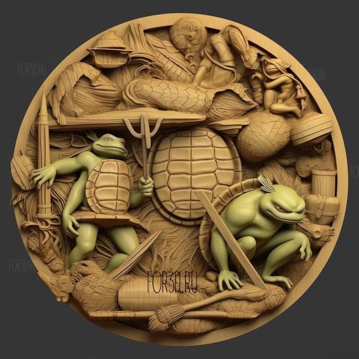 Teenage Mutant Ninja Turtles Danger of the Ooze 4 stl model for CNC