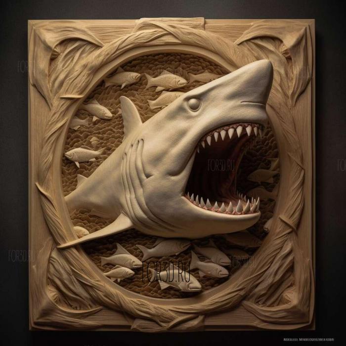 Great White shark the movie Jaws 1 stl model for CNC